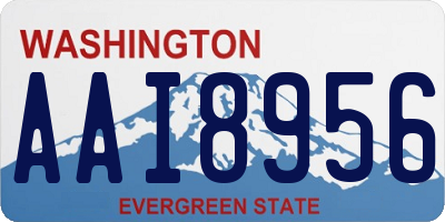 WA license plate AAI8956