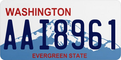 WA license plate AAI8961