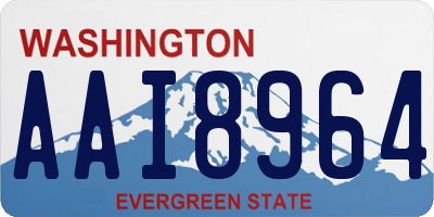 WA license plate AAI8964