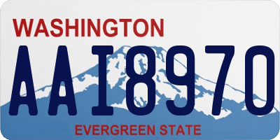 WA license plate AAI8970