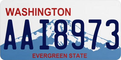 WA license plate AAI8973