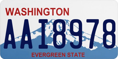 WA license plate AAI8978