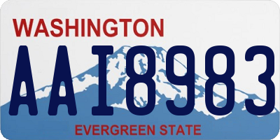 WA license plate AAI8983