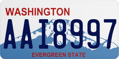 WA license plate AAI8997