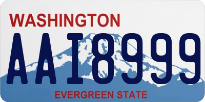 WA license plate AAI8999