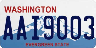 WA license plate AAI9003