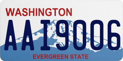 WA license plate AAI9006