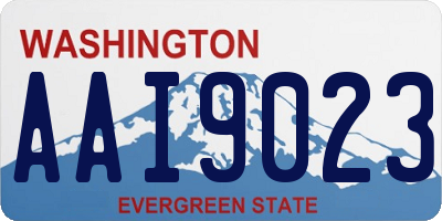 WA license plate AAI9023