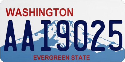 WA license plate AAI9025