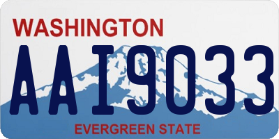 WA license plate AAI9033