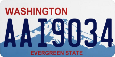 WA license plate AAI9034