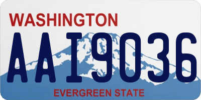 WA license plate AAI9036