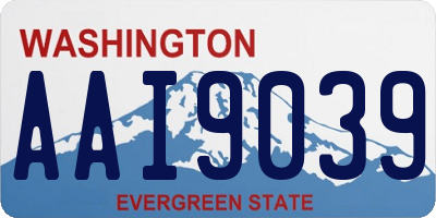 WA license plate AAI9039