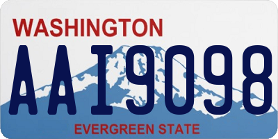 WA license plate AAI9098