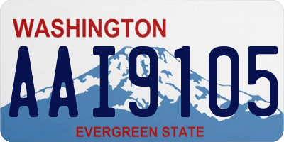 WA license plate AAI9105