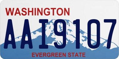 WA license plate AAI9107
