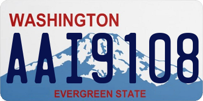 WA license plate AAI9108