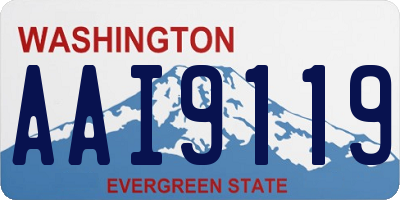 WA license plate AAI9119