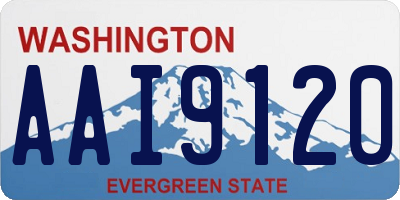 WA license plate AAI9120