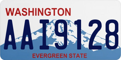 WA license plate AAI9128