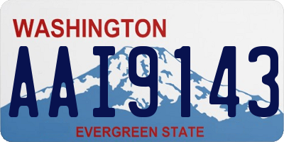 WA license plate AAI9143
