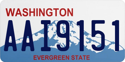 WA license plate AAI9151