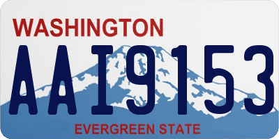 WA license plate AAI9153