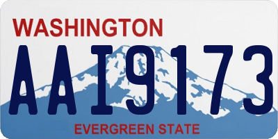 WA license plate AAI9173