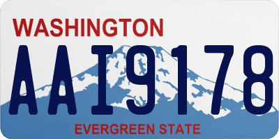 WA license plate AAI9178