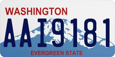 WA license plate AAI9181
