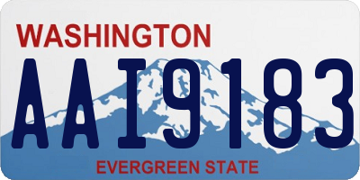 WA license plate AAI9183