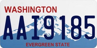 WA license plate AAI9185