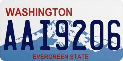 WA license plate AAI9206