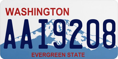 WA license plate AAI9208