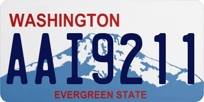 WA license plate AAI9211