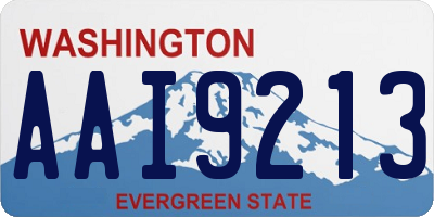 WA license plate AAI9213