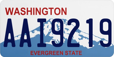 WA license plate AAI9219