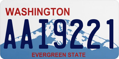 WA license plate AAI9221