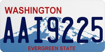 WA license plate AAI9225