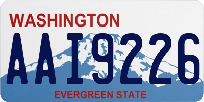WA license plate AAI9226