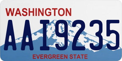 WA license plate AAI9235