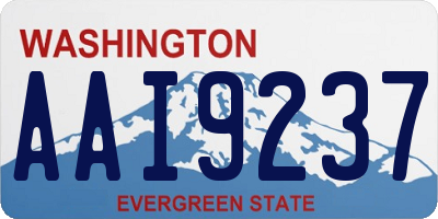 WA license plate AAI9237