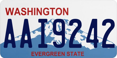 WA license plate AAI9242