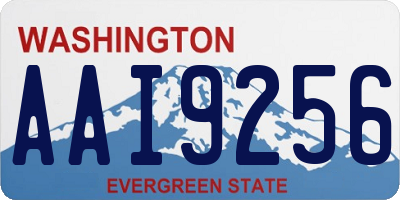 WA license plate AAI9256