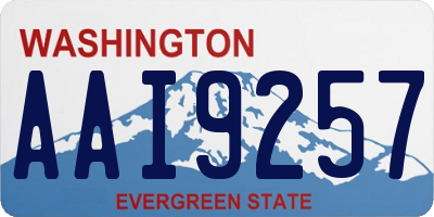 WA license plate AAI9257