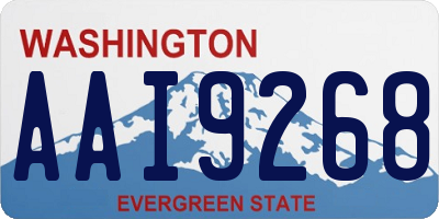 WA license plate AAI9268