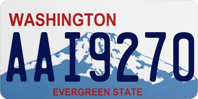WA license plate AAI9270