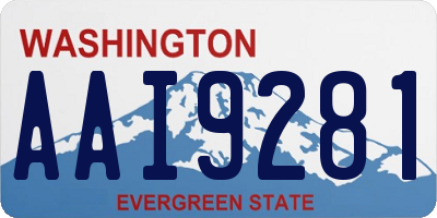WA license plate AAI9281