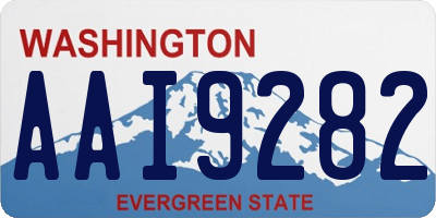 WA license plate AAI9282