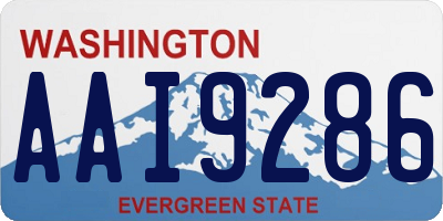 WA license plate AAI9286